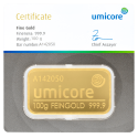 Kaufen Sie einen 100 g Goldbarren mit Zertifikat bei Goldwechselhaus