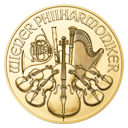 Gold Philharmoniker 1/2 OZ Jahrgang zufällig