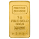 1 g Goldbarren, verschiedene Hersteller