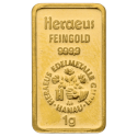 Kaufen Sie einen 1 g Goldbarren bei Goldwechselhaus