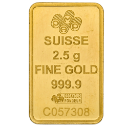 Kaufen Sie einen 2,5 g Goldbarren bei Goldwechselhaus