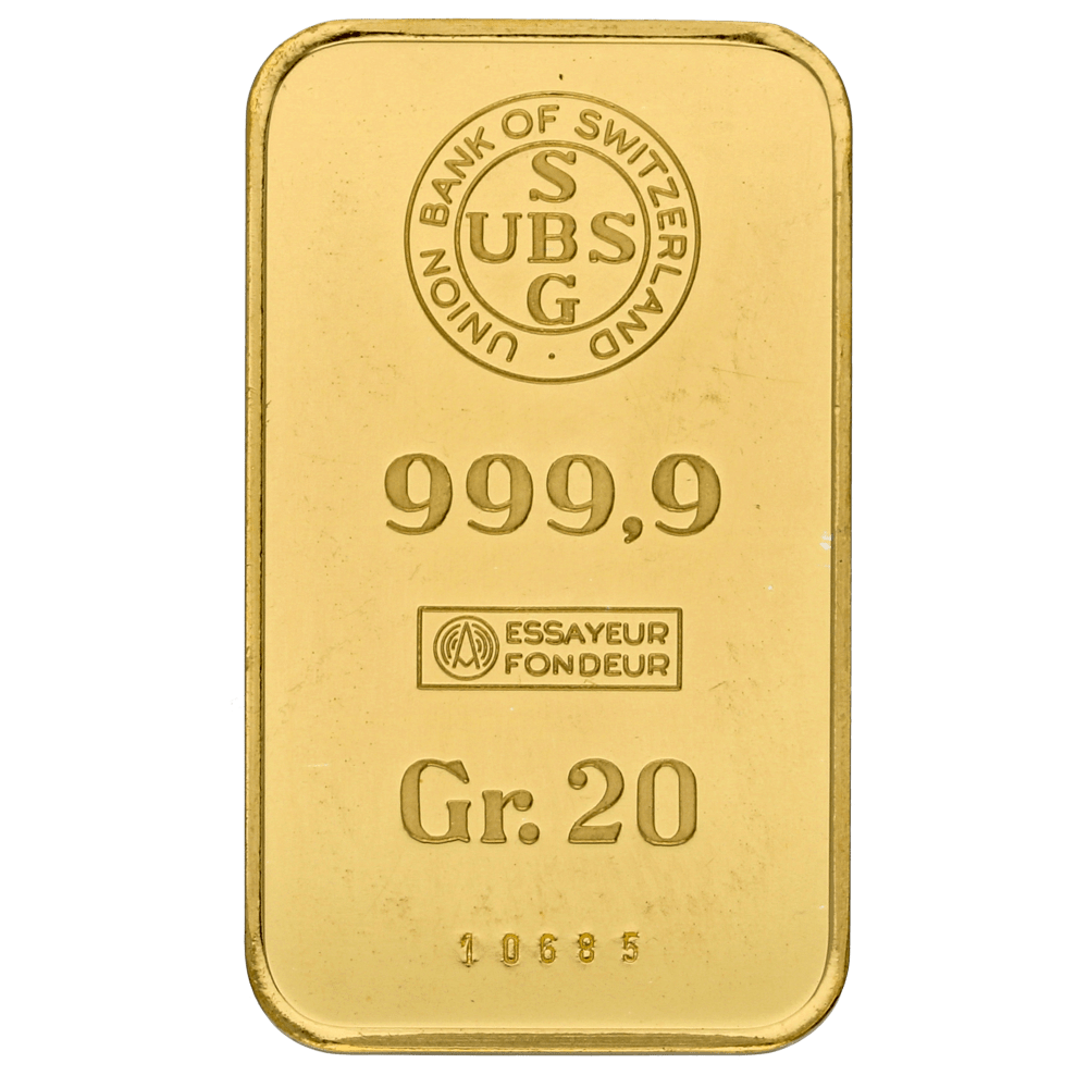 20 g Goldbarren, verschiedene Hersteller
