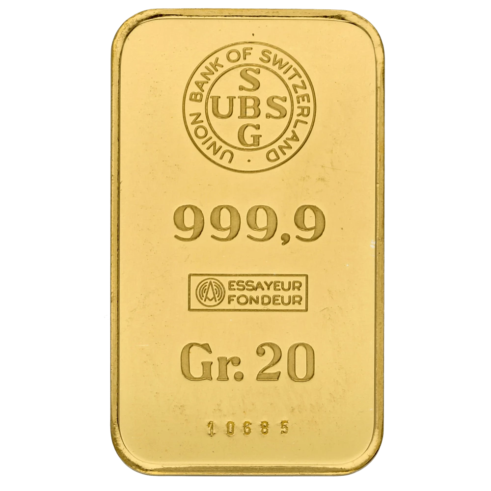 Kaufen Sie einen 20 g Goldbarren bei Goldwechselhaus