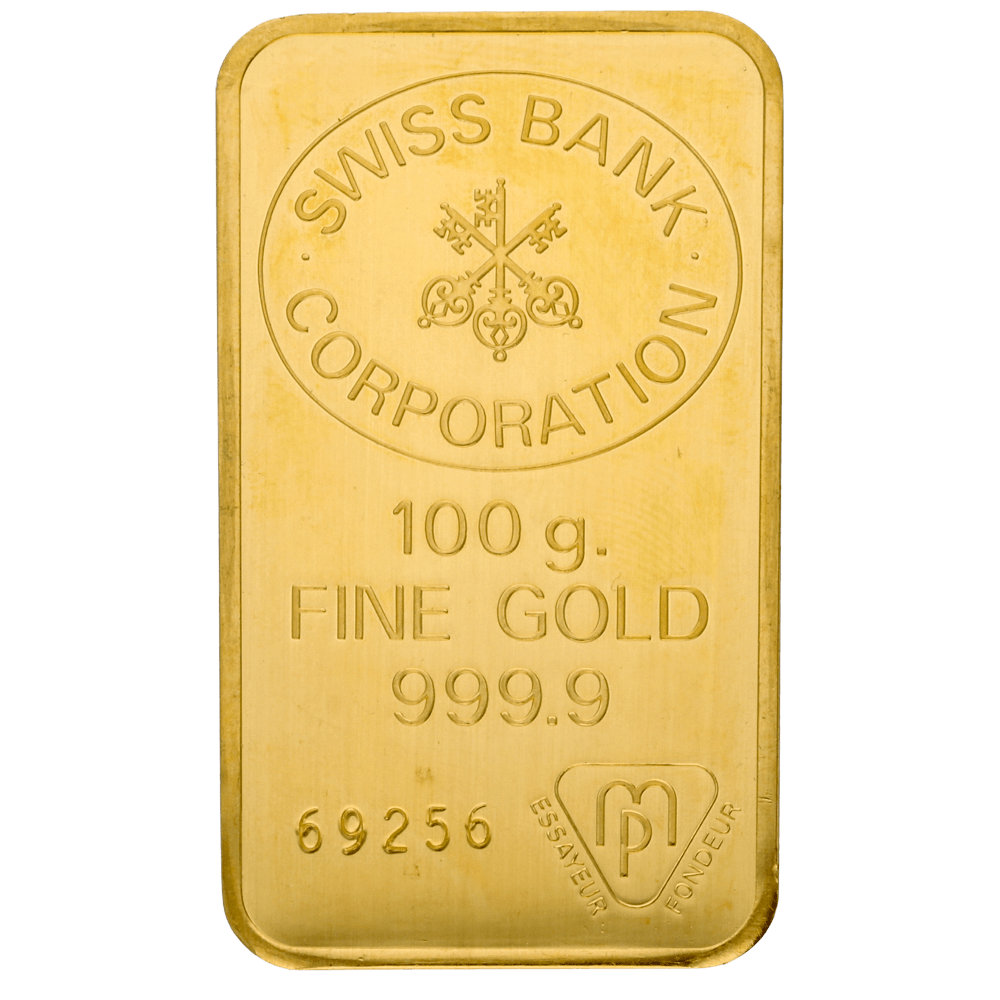 100 g Goldbarren, verschiedene Hersteller