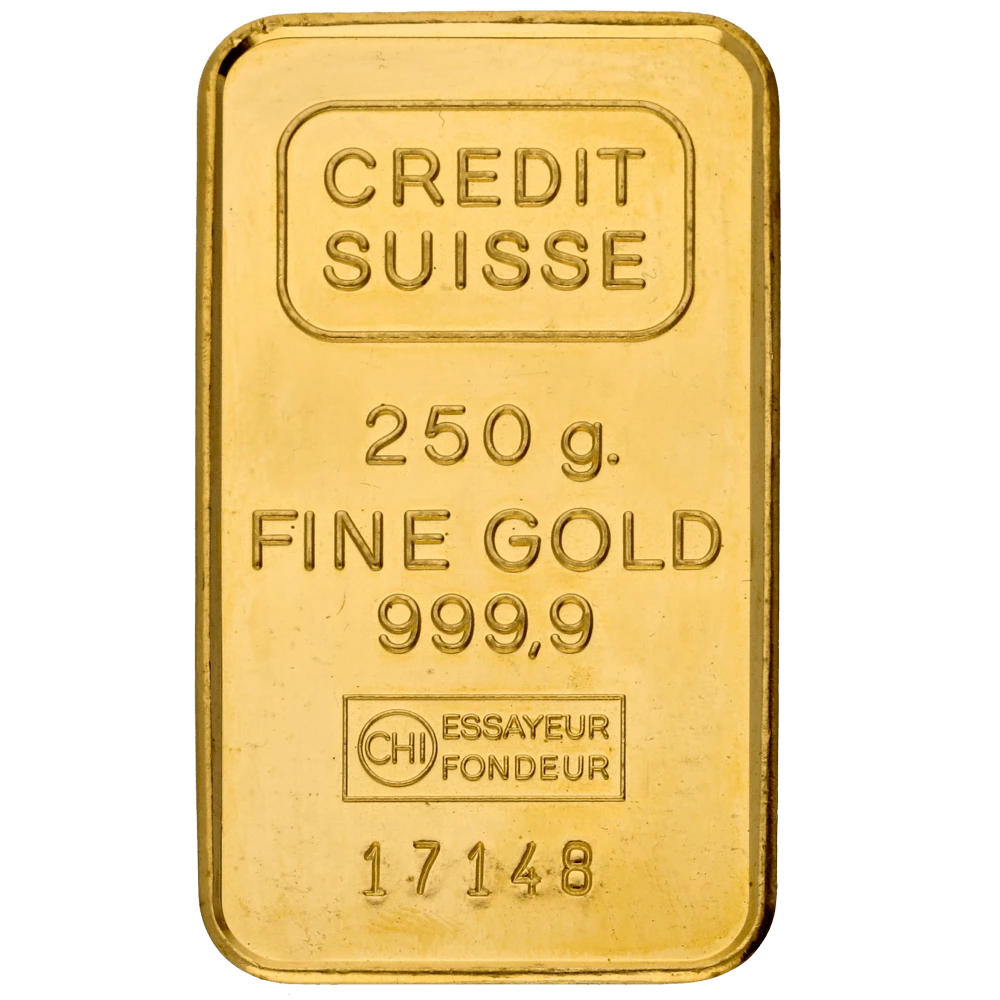 Kaufen Sie einen 250 g Goldbarren bei Goldwechselhaus