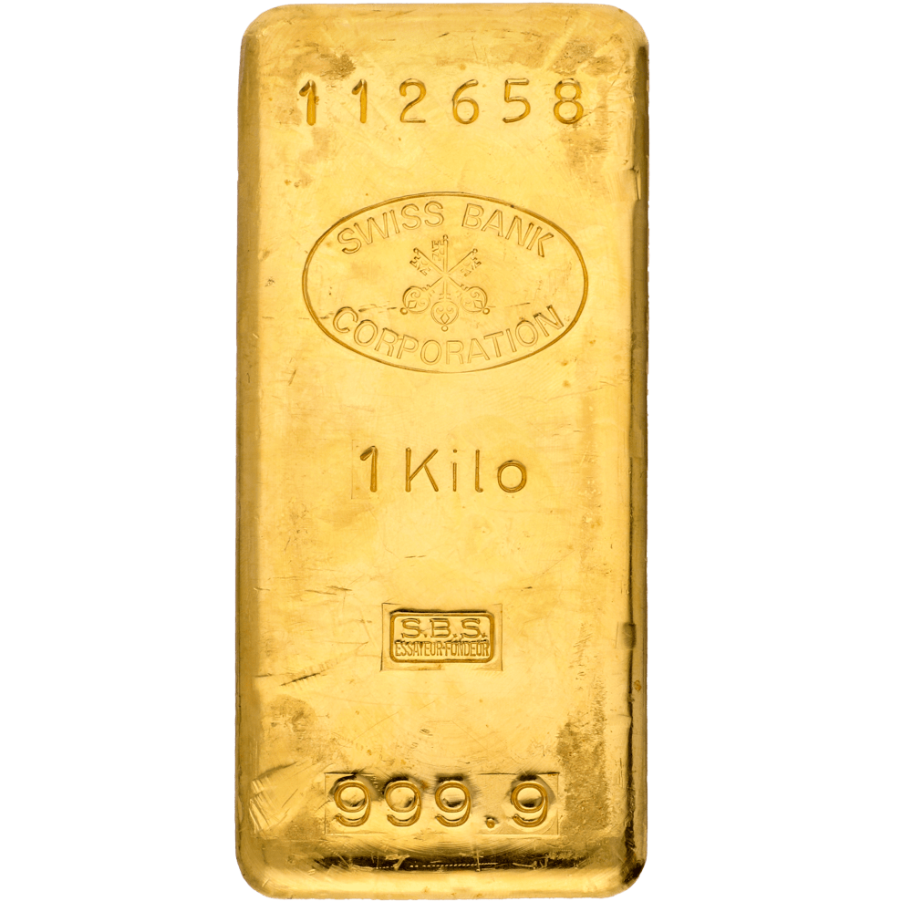 1 kg Goldbarren, verschiedene Hersteller