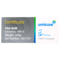 Kaufen Sie einen 500 g Goldbarren mit Zertifikat bei Goldwechselhaus