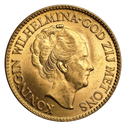 Gold 10 Gulden Niederlande - Jahrgang zufällig