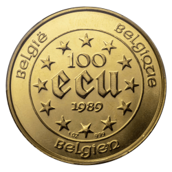 100 ECU Goldmünze Belgien - Jahrgang zufällig