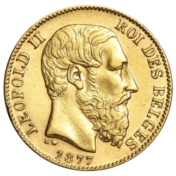 20 Belgische Francs Goldmünze