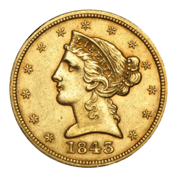 5 Dollar Liberty Head Gold - Jahrgang zufällig