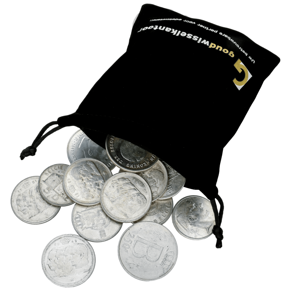 1 kg belgische Francs Silbermünzen, gemischt