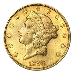 20 Dollar Liberty Head Gold - Jahrgang zufällig