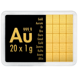 Kaufen Sie die CombiBar Goldtafel 20 x 1 g Valcambi bei Goldwechselhaus