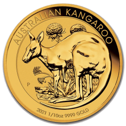 1/10 oz Gold Känguru Jahrgang zufällig