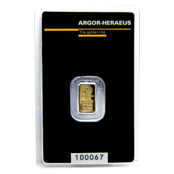 1 g Goldbarren Heraeus-Zertifiziert