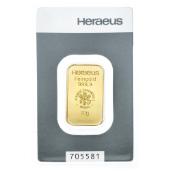 Kaufen Sie einen 10 g Goldbarren mit Zertifikat bei Goldwechselhaus