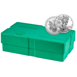 Kaufen Sie die Masterbox 500 x 1 oz American Eagle Silbermünzen