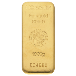 1000 g Goldbarren Heraeus-Zertifiziert