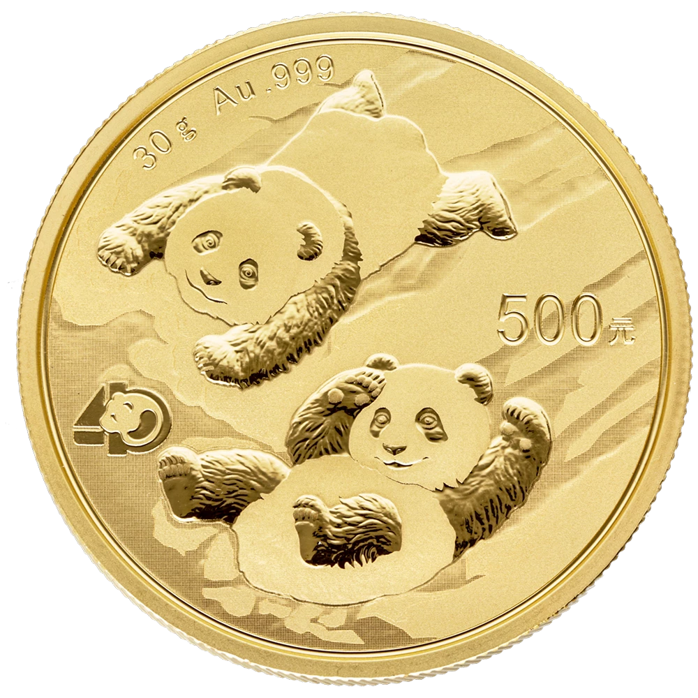Kaufen Sie die 30 Gramm China Panda Goldmünze bei Goldwechselhaus