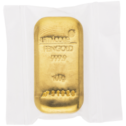 Kaufen Sie einen 100 g Goldbarren mit Zertifikat bei Goldwechselhaus
