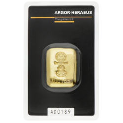 50 g Goldbarren gegossener Heraeus-zertifiziert