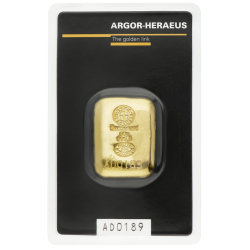 Kaufen Sie einen 50 g Goldbarren gegossener mit Zertifikat bei Goldwechselhaus