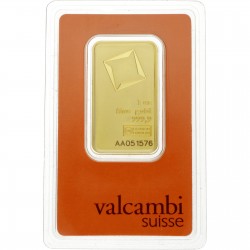 Kaufen Sie einen 31,1 g Valcambi Goldbarren mit Zertifikat bei Goldwechselhaus