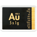 Kaufen Sie die CombiBar Goldtafel 5 x 1 g Valcambi bei Goldwechselhaus