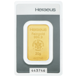 20 g Goldbarren Heraeus-Zertifiziert