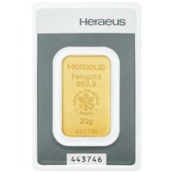 Kaufen Sie einen 20 g Goldbarren mit Zertifikat bei Goldwechselhaus