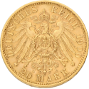 Kaufen Sie die 20 Mark Württemberg Goldmünze bei Goldwechselhaus