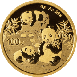 Kaufen Sie die 8 Gramm China Panda Goldmünze bei Goldwechselhaus