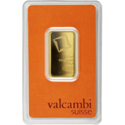 Kaufen Sie einen 15,55 g Valcambi Goldbarren mit Zertifikat bei Goldwechselhaus
