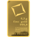 Kaufen Sie einen 0,5 g Goldbarren mit Zertifikat bei Goldwechselhaus
