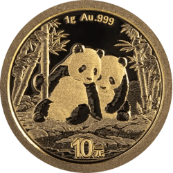Kaufen Sie die 1 Gramm China Panda Goldmünze bei Goldwechselhaus
