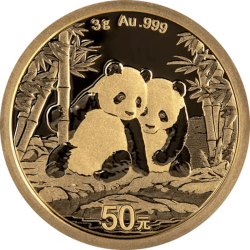 Kaufen Sie die 3 Gramm China Panda Goldmünze bei Goldwechselhaus