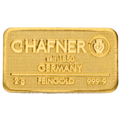 Kaufen Sie einen 2 g Goldbarren bei Goldwechselhaus