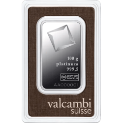 Kaufen Sie einen 100 g Platinbarren bei Goldwechselhaus