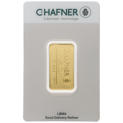 Kaufen Sie einen zertifizierten 10-Gramm-Goldbarren von C. Hafner bei Goldwechselhaus