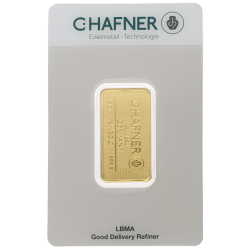 Kaufen Sie einen zertifizierten 5-Gramm-Goldbarren von C. Hafner bei Goldwechselhaus