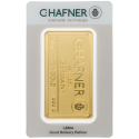 Kaufen Sie einen zertifizierten 50-Gramm-Goldbarren von C. Hafner bei Goldwechselhaus