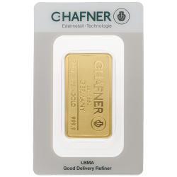 Kaufen Sie einen zertifizierten 20-Gramm-Goldbarren von C. Hafner bei Goldwechselhaus