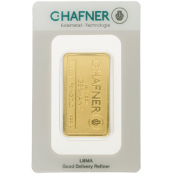 Kaufen Sie einen zertifizierten 1 OZ-Goldbarren von C. Hafner bei Goldwechselhaus