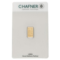 Kaufen Sie einen zertifizierten 2-Gramm-Goldbarren von C. Hafner bei Goldwechselhaus